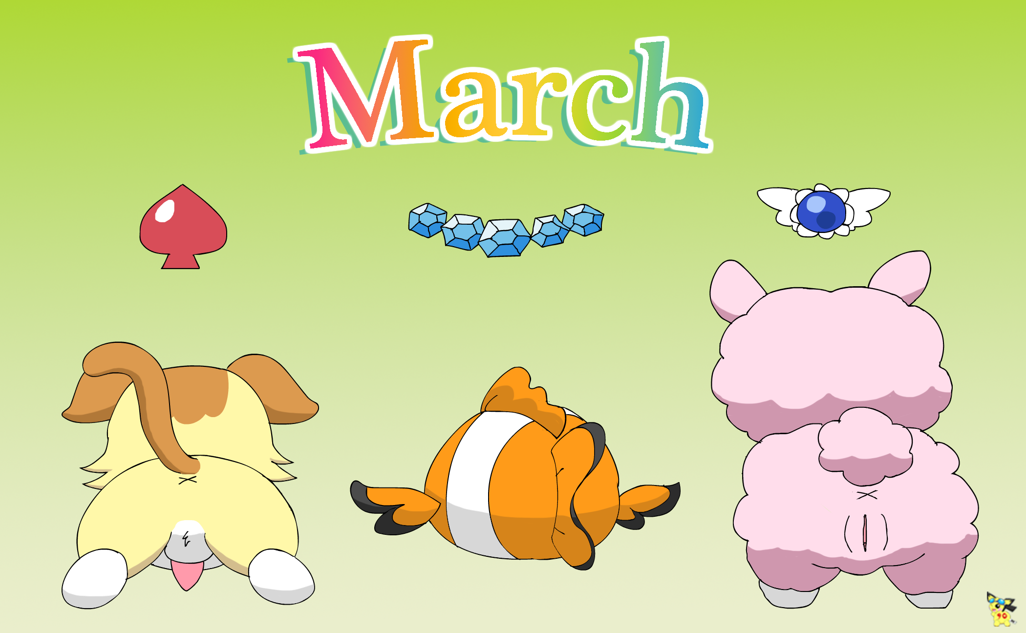 pichu90, alex (jewelpet), angela (jewelpet), jewelpet, sanrio, english text, hi res, simple background, text, 2025, alpaca, anus, aqua (jewelpet), artist logo, ass, balls, brown body, brown fur, camelid, clownfish, domestic cat, felid, feline, felis, female, female feral, feral, fin, fish, fluffy, fluffy tail, fur, genitals, gradient background, group, jewelry, logo, male, male feral, mammal, marine, necklace, orange body, penis, pink body, pink fur, pomacentrid, pussy, rear view, scottish fold, sega fave, tail, tail fin, tan body, tan fur, tapering penis, trio, white body, x anus, 