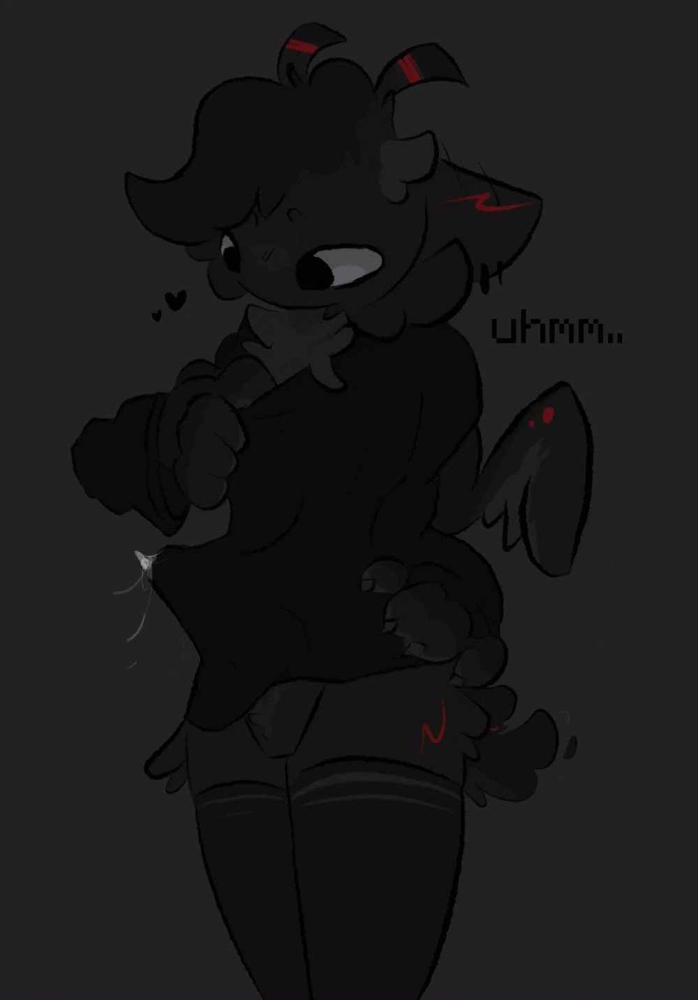 alien animated anthro balls bodily_fluids claws clothing cum cum_in_clothing cum_through_clothing dragon dragonbooper ears_down femboy fluffy fluffy_balls genital_fluids genitals hi_res legwear male microsoft minecraft mojang mythological_creature mythological_scalie mythology onix(character) oversized_clothing pivoted_ears scalie small_tail solo tail tail_motion tailwag thigh_highs wet wet_clothing wings xbox_game_studios