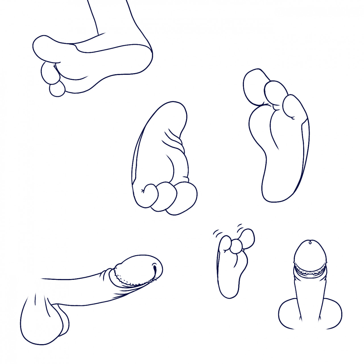 harry, balls, bumpy penis, disembodied foot, disembodied penis, erection, feet, glans, harry (series), paws, penis, scrunched toes, soles, toes, uncut, 