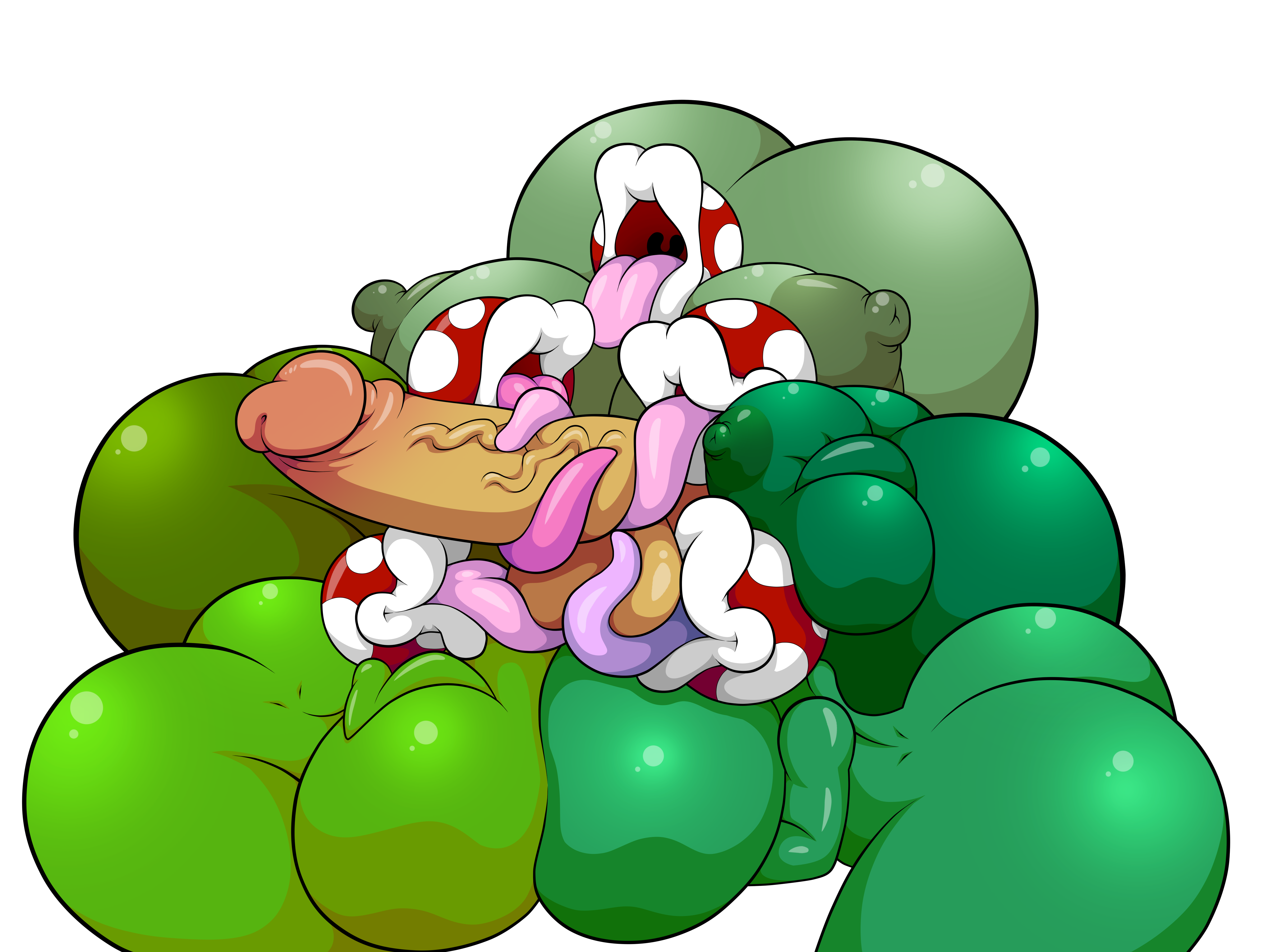 thegeckoninja, piranha plant, mario bros, nintendo, absurd res, digital dra...