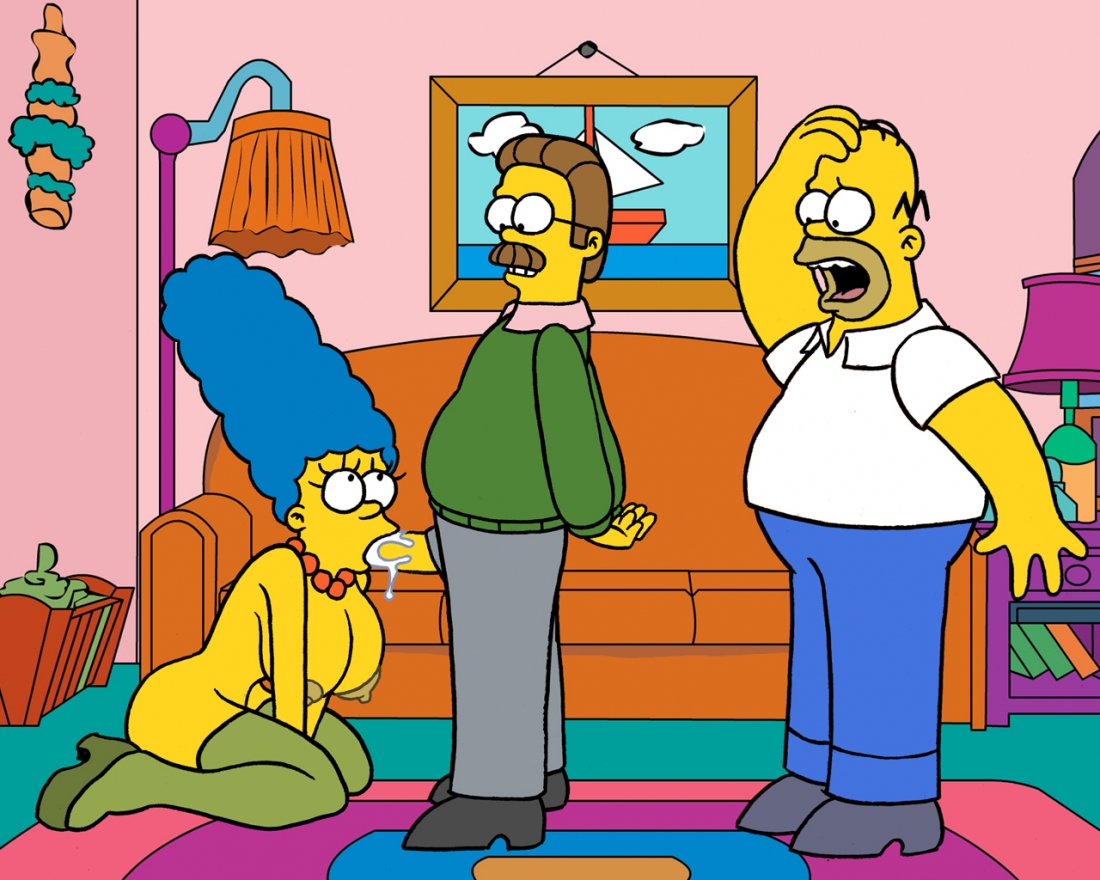 Rule34 - If it exists, there is porn of it / homer simpson, marge simpson,  ned flanders / 3141013