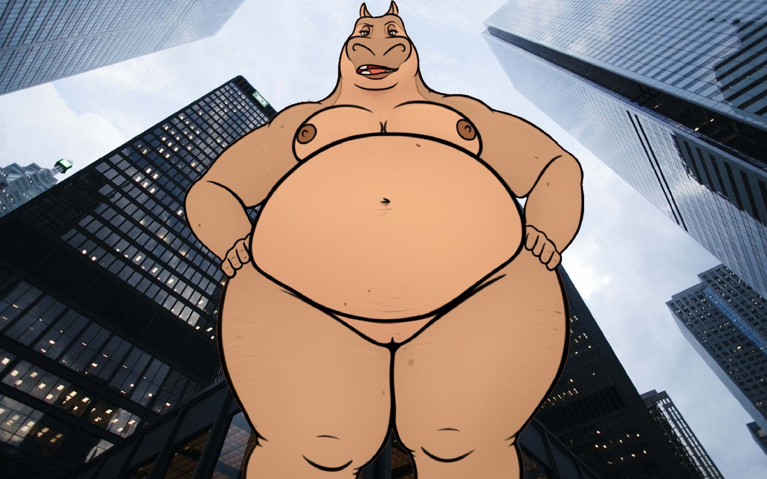 Gloria the hippo belly