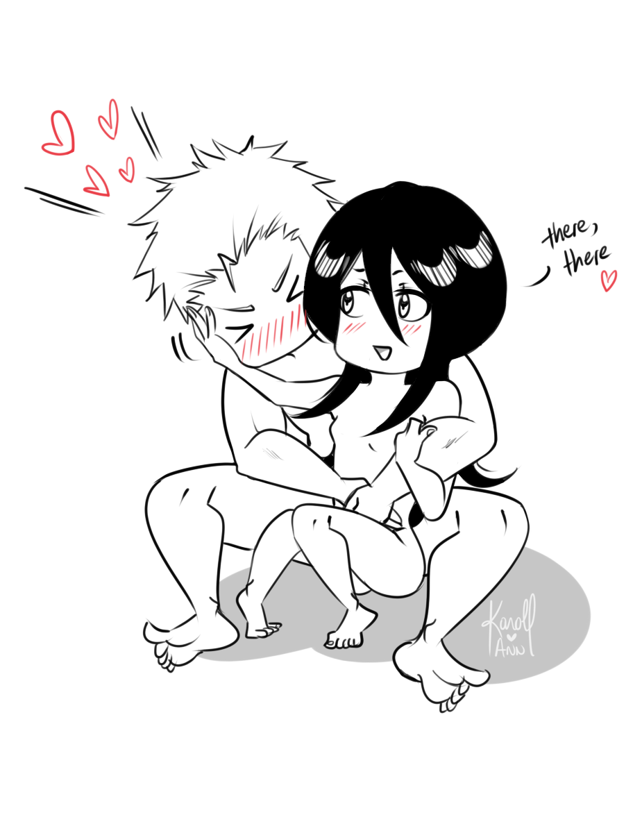 karoll ann, <b>ichigo</b> kurosaki, kuchiki <b>rukia</b>, bleach, 1boy, cute, female, mal...