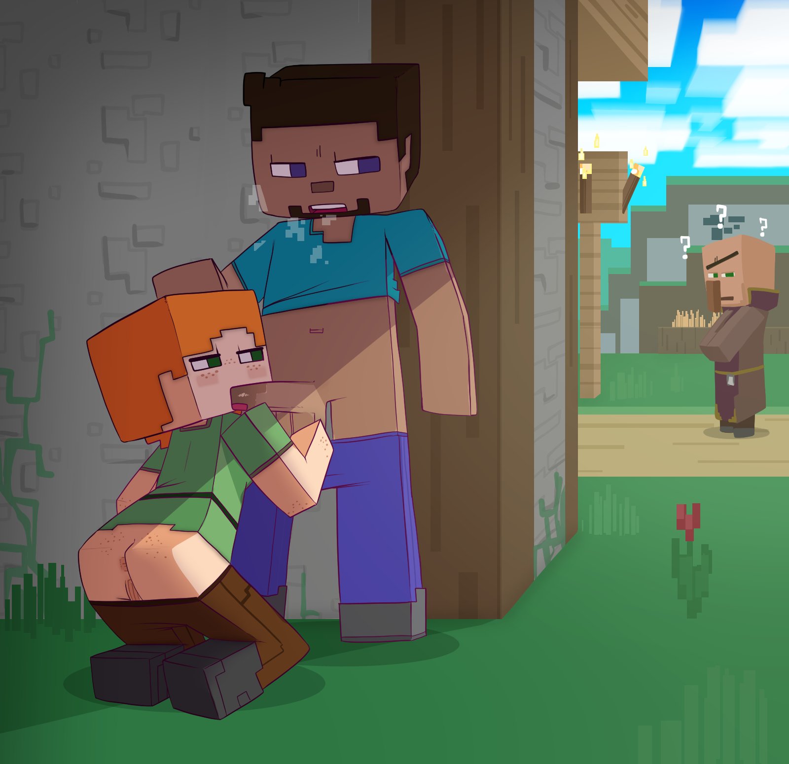 Minecraft alex and steve porn