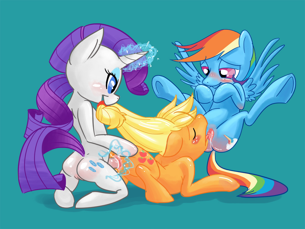 Rule34 - If it exists, there is porn of it / applejack (mlp), rainbow dash ( mlp), rarity (mlp) / 3071209