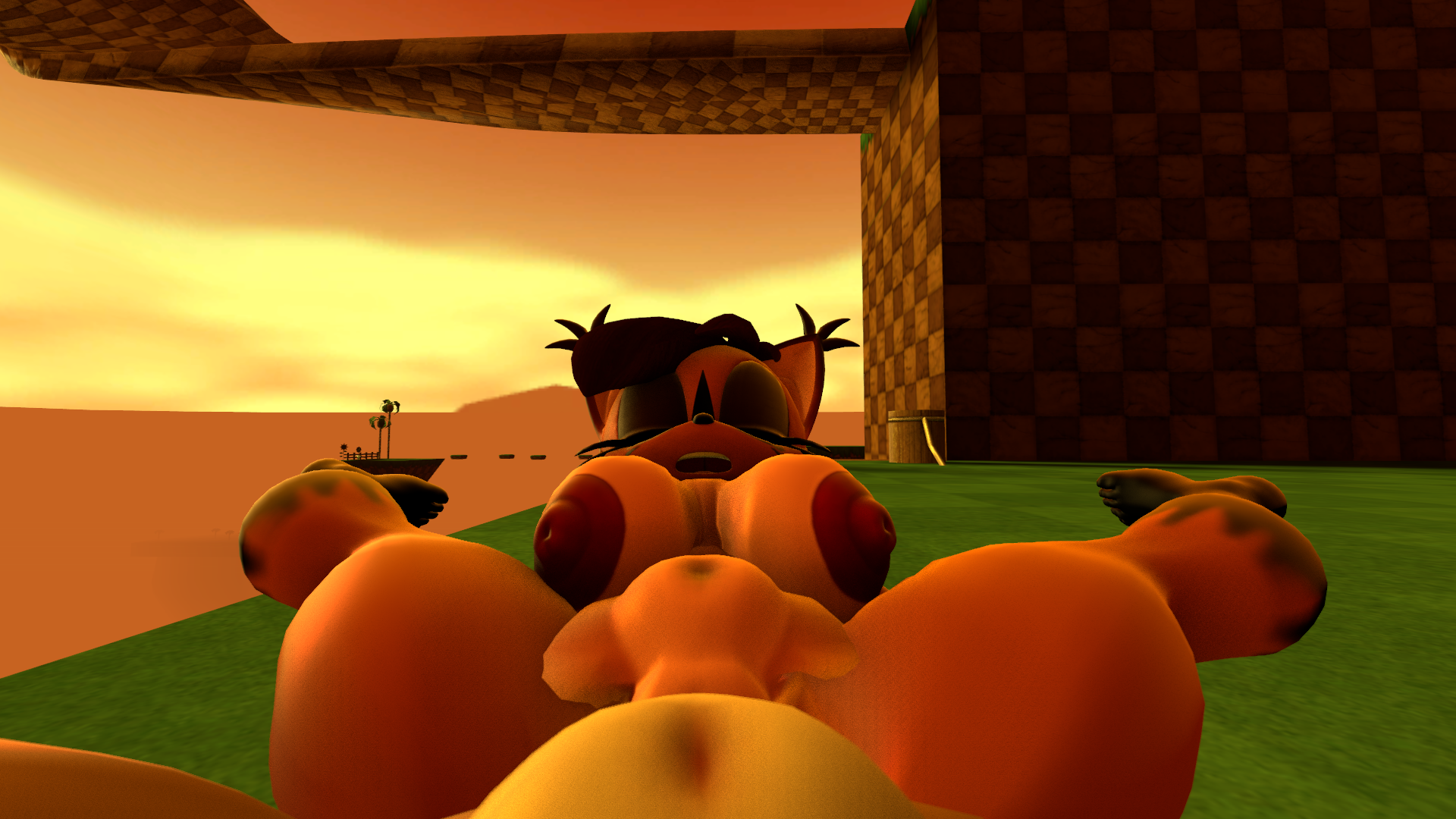nicole the lynx, sally acorn, sonic (series), source filmmaker, big breasts, five (artist), looking pleasured, pov, tribadism, 
