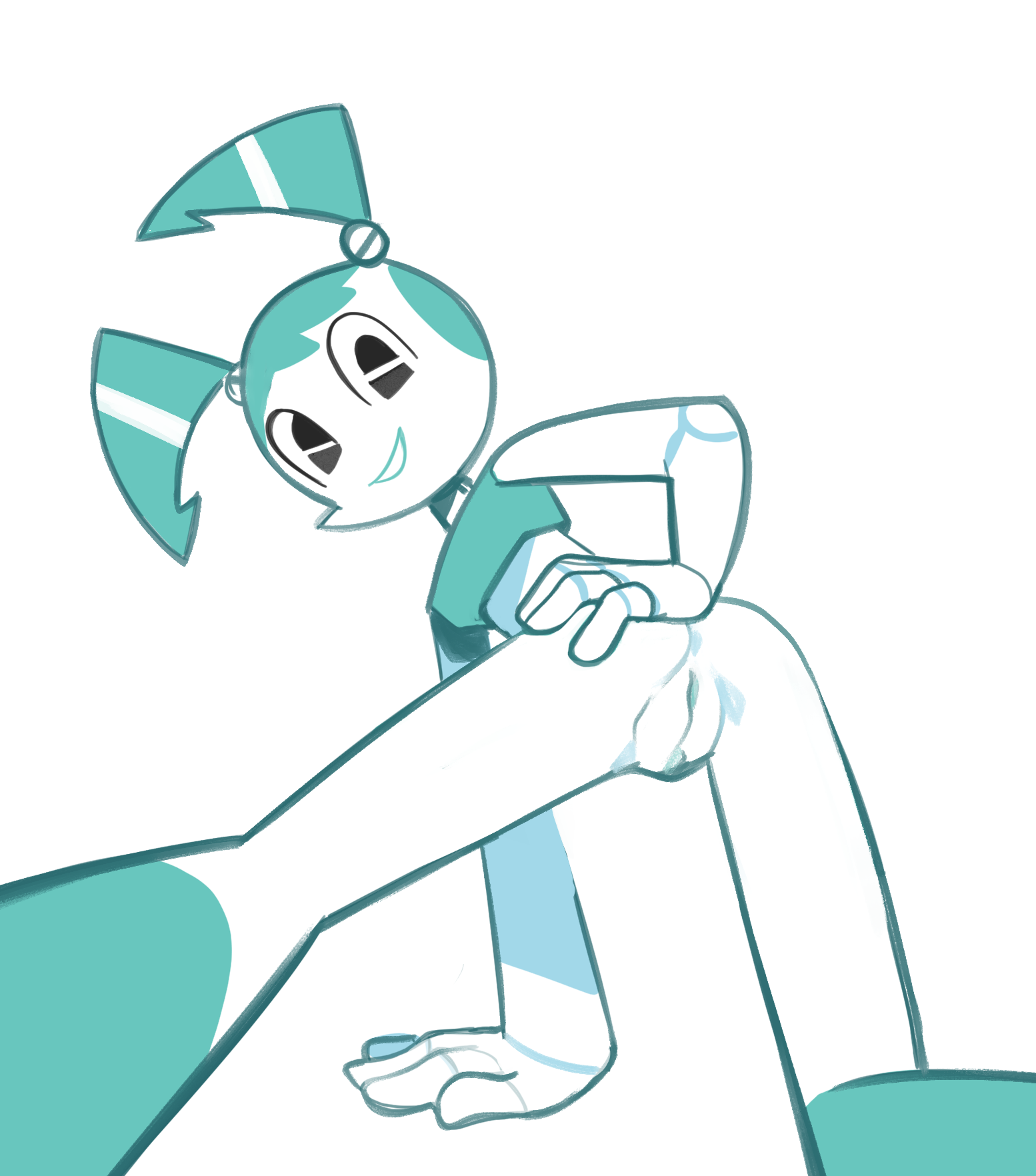 jenny wakeman, my life as a teenage robot, nickelodeon, simple background.....