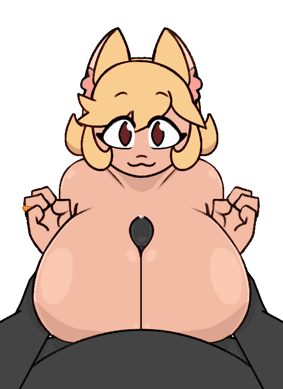 1boy 1girls 2d animal_ears animated animated_gif anthro anthro_female arcueid_brunestud artist_request beat_banger big_breasts black_skin blonde_hair breasts brown_eyes cat_ears erect_penis erection feline female gif light-skinned_female light_skin looking_at_viewer loop male melty_blood neco-arc neko nude nude_female paizuri penis pov precum reskin ring titjob toriel_beat_banger touching_breast tsukihime