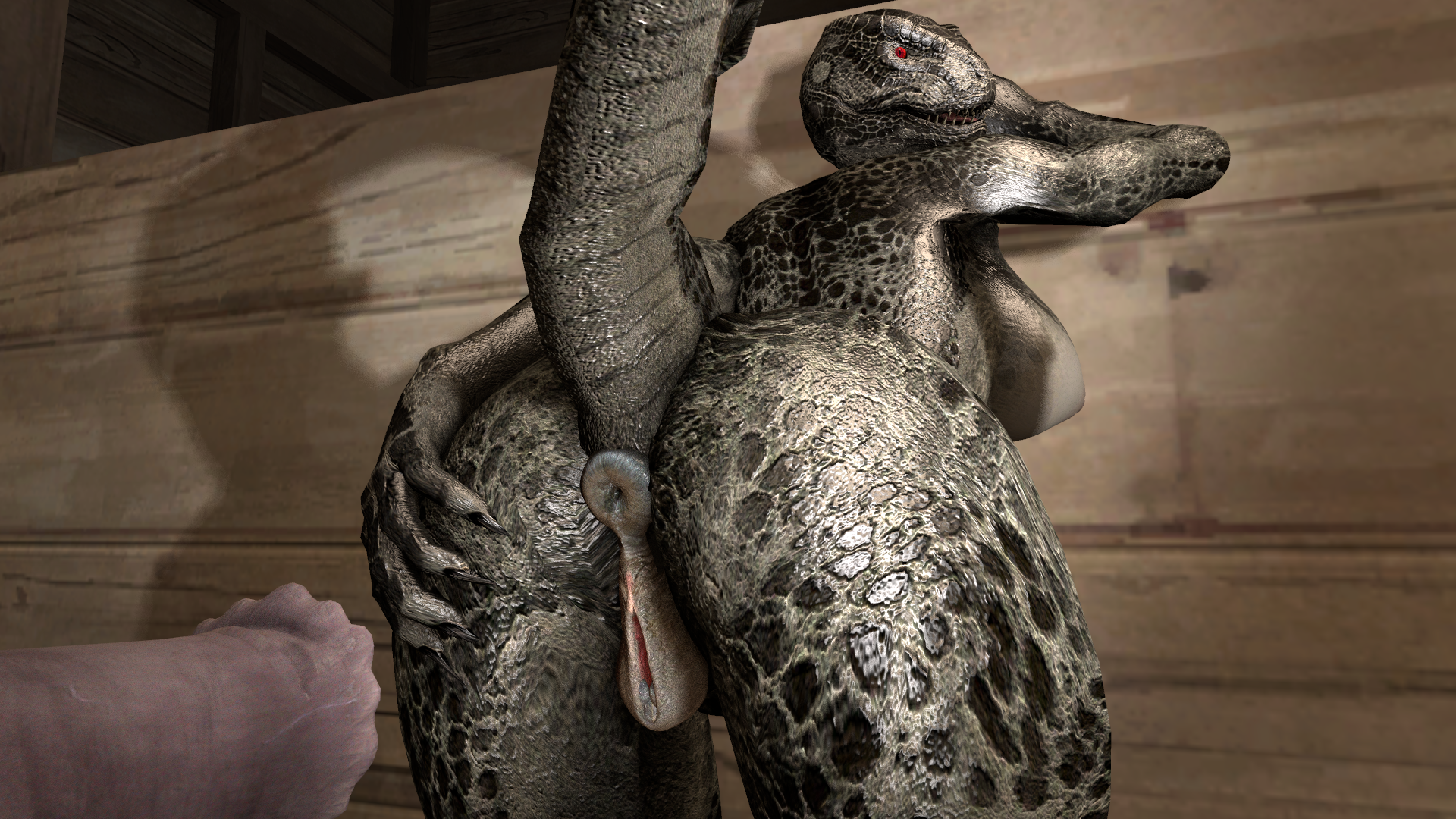Argonian horse threesome