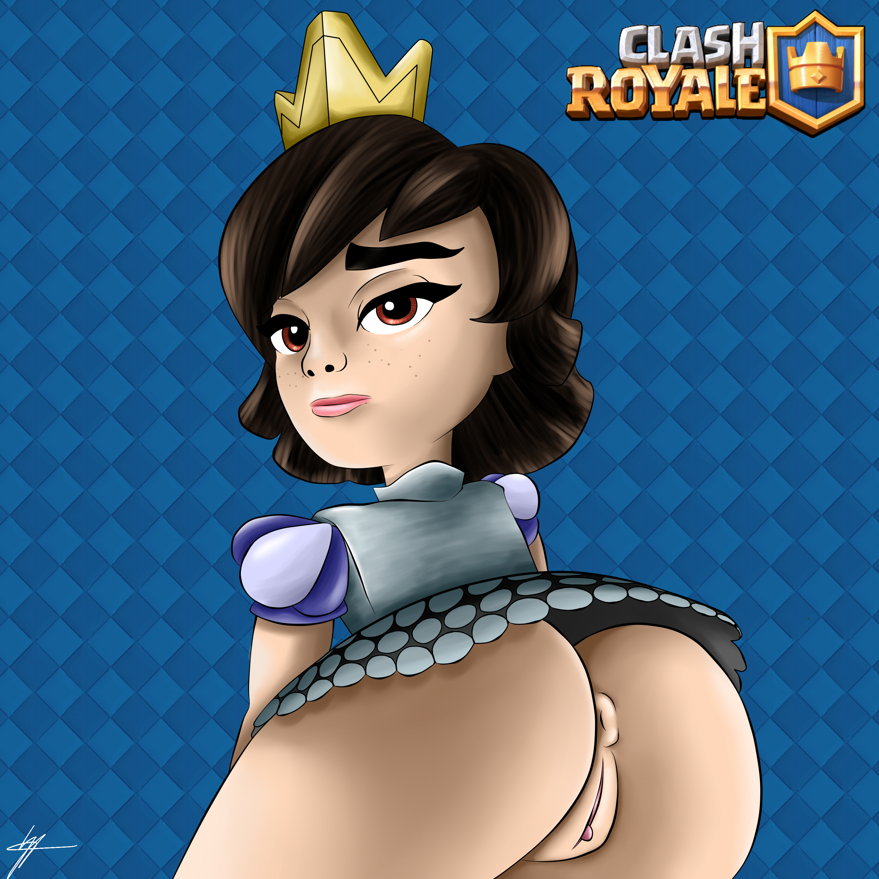 princess (clash royale), clash royale, supercell, ass, big ass, female, sol...