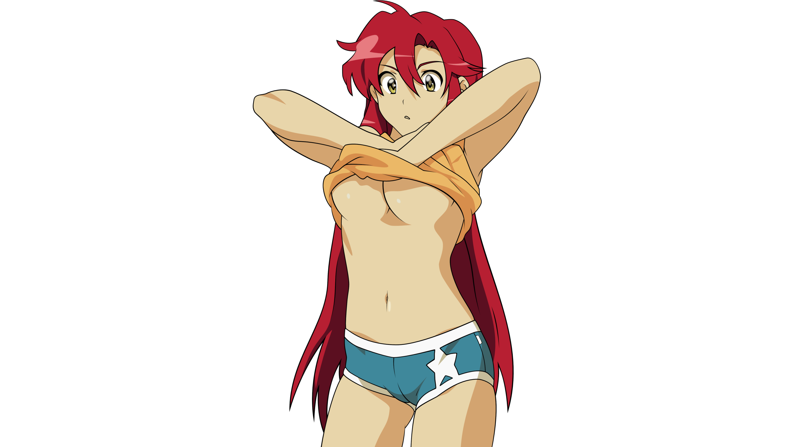 tengen toppa gurren-lagann, tengen toppa gurren lagann, cleavage, hotpants,...