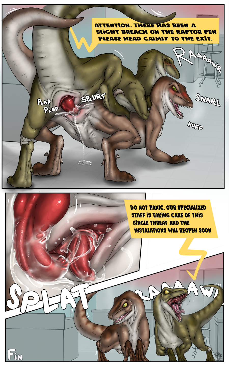 Velociraptor porn comic