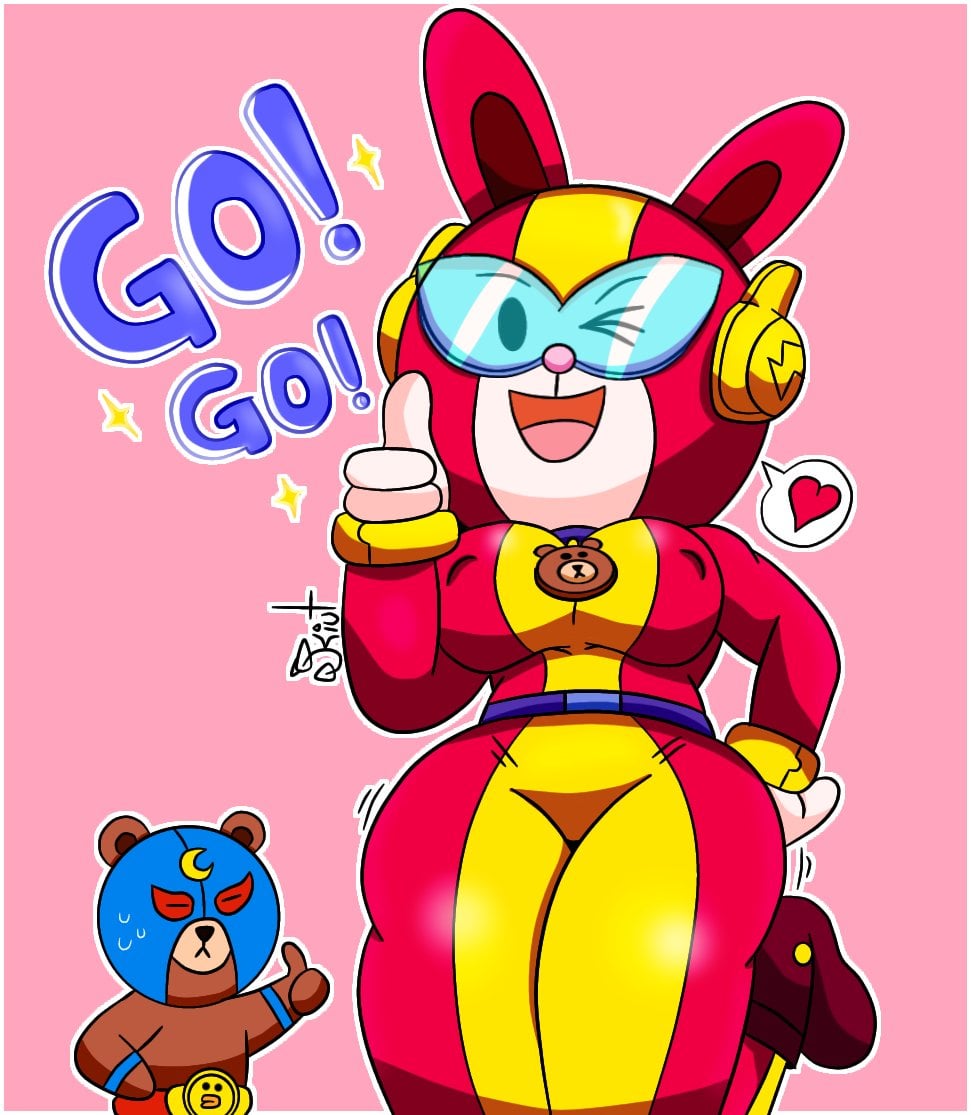 el primo (brawl stars), max (brawl stars), brawl stars, tagme, female, kiut arts, 