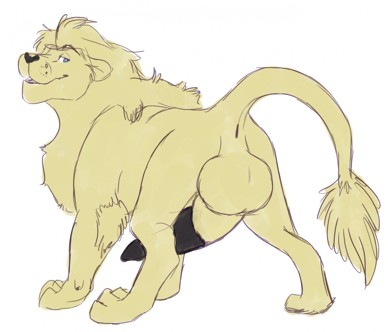 dynamo, animal genitalia, balls, big balls, felid, feline, feral, huge balls, hyper, hyper balls, hyper penis, hyper sheath, lion, male, mammal, pantherine, penis, sheath, zubu, 