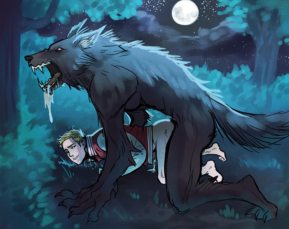 teen wolf, cum while penetrated, gay, male, male only, size difference, werewolf, yaoi, 