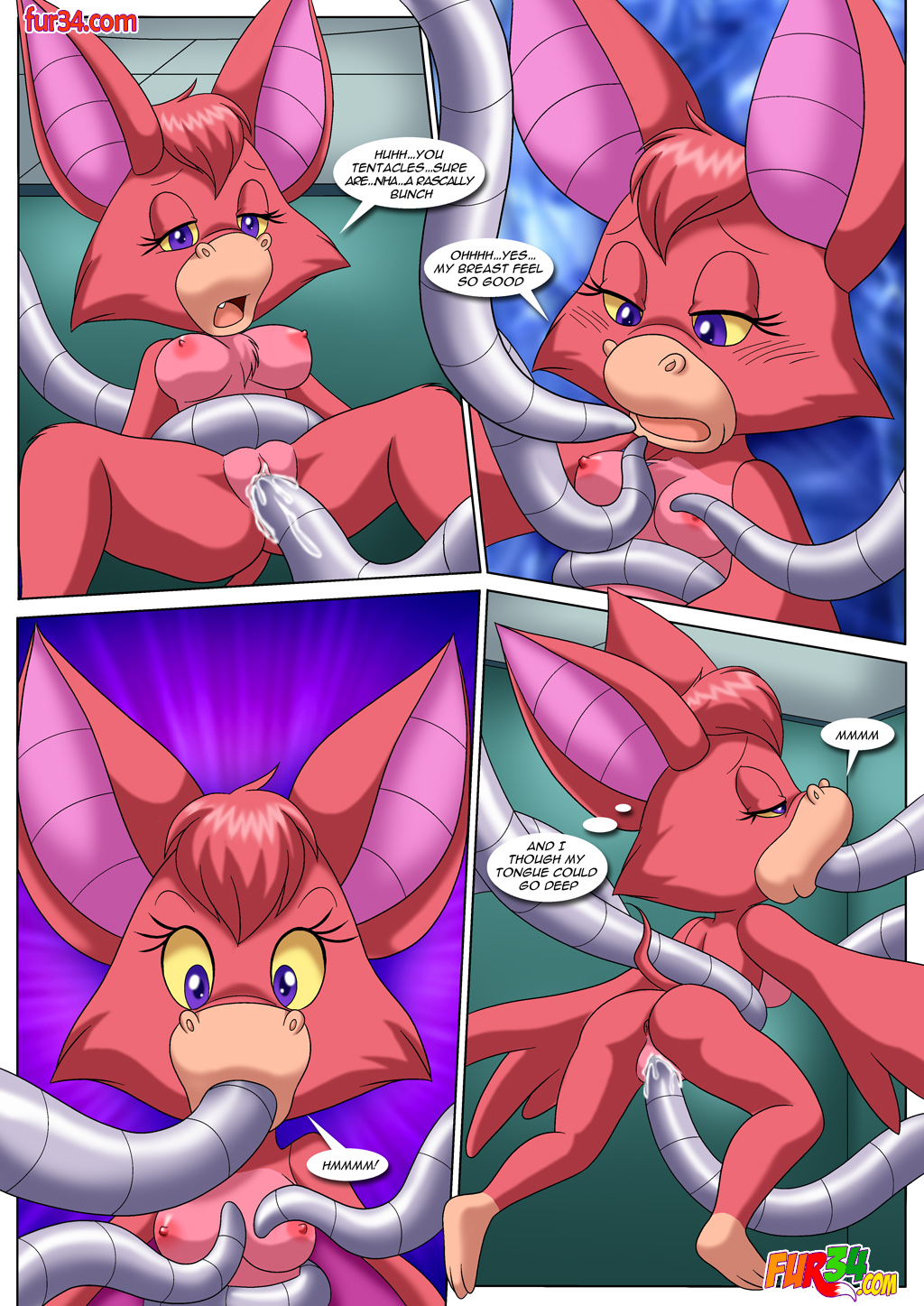 bbmbbf, palcomix, palcomix vip, foxglove, fur34, comic, text, bat, blush, breast fondling, breasts, erect nipples, female, fondling, mammal, nipples, oral, penetration, pussy, sex, tentacle, tentacle rape, vaginal penetration, 