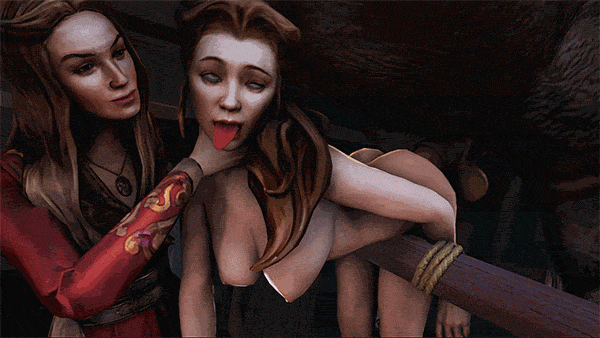 moneyshot, cersei lannister, margaery tyrell, game of thrones, 3d, animated...