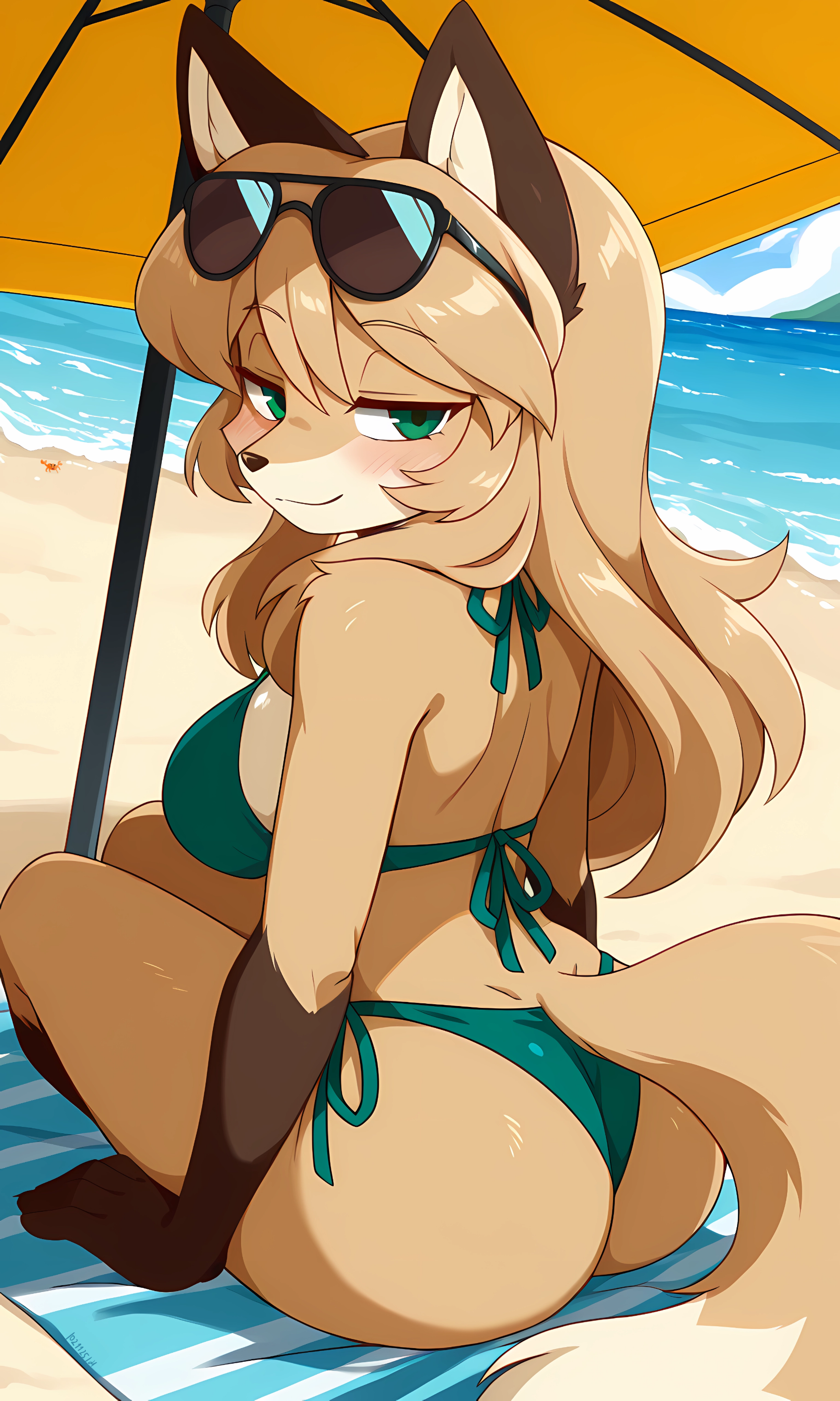 ai_generated averi_(fiddleafox) beach bikini looking_at_viewer medium_breasts
