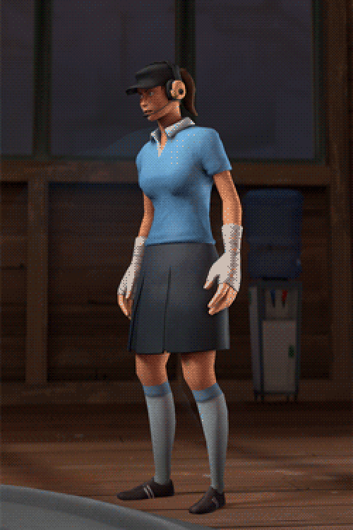 femscout, scout (team fortress 2), team fortress 2, 3d, animated, animated gif...