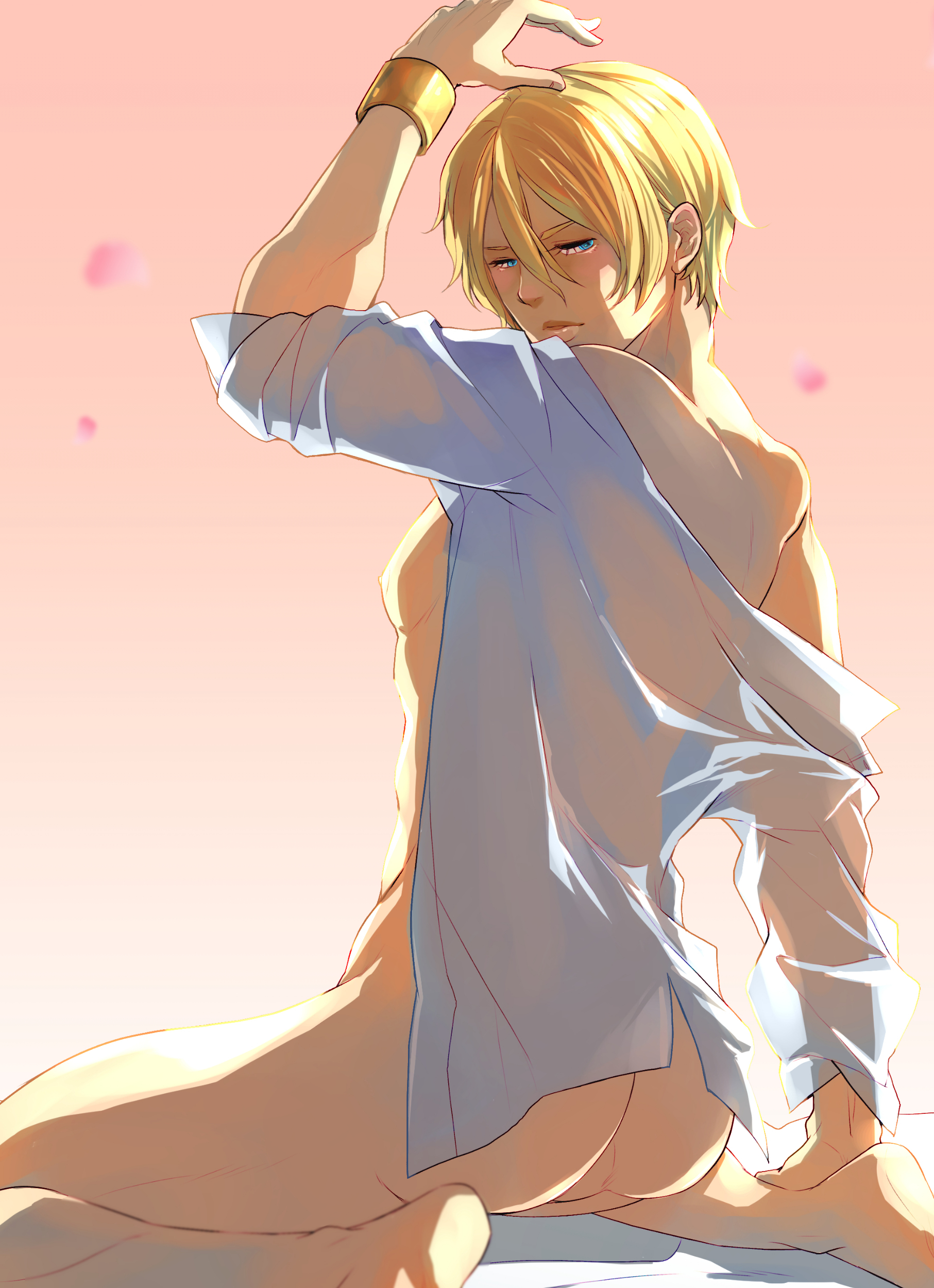 tagme, 1boy, bishonen, blonde hair, bottomless, cannedebonbon, captive prin...