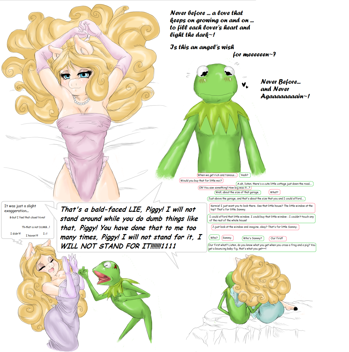 Rule34 - If it exists, there is porn of it / kermit the frog, miss piggy /  2709972