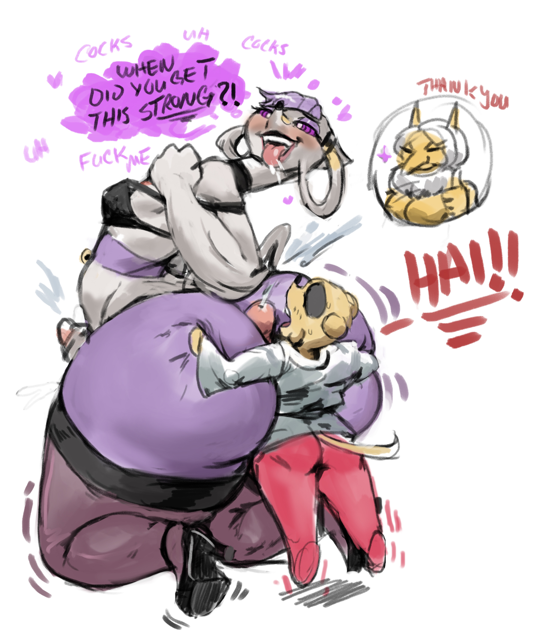 redblacktac, hypno, mienfoo, mienshao, nintendo, ass, big butt, bra, buttjob, clothing, covered buttjob, cum, footwear, girly, high heels, huge butt, hypnosis, leggings, legwear, male, mind control, outercourse, penis, pokemon, shoes, size difference, tongue, tongue out, underwear, video games, yaoi, 