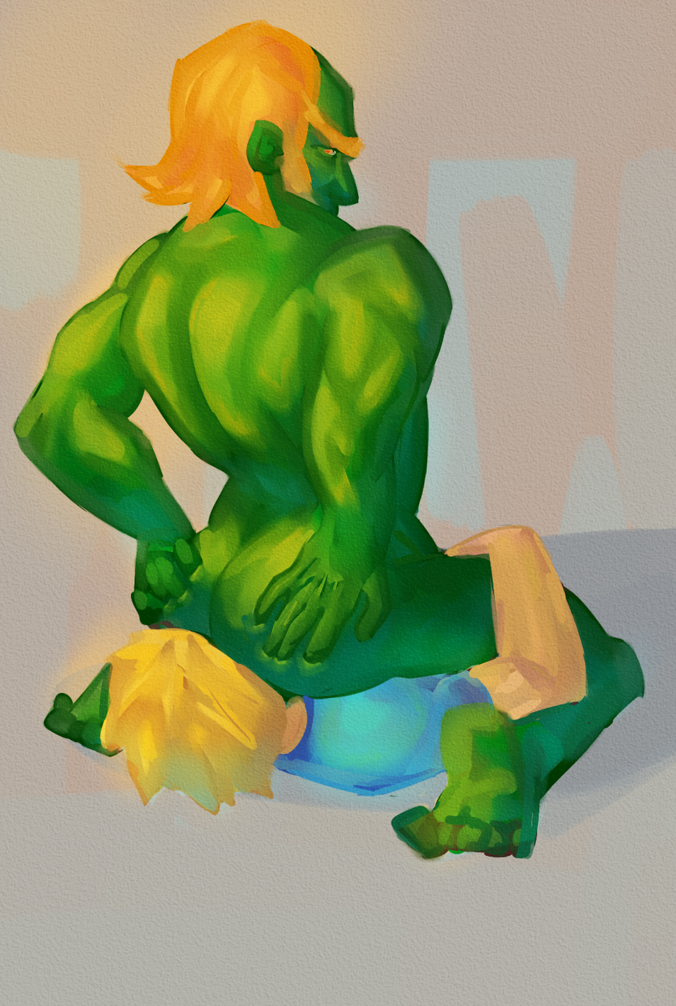 ganondorf, link, the legend of zelda, ass, facesitting, gay, male, male only, muscular, rimming, yaoi, 