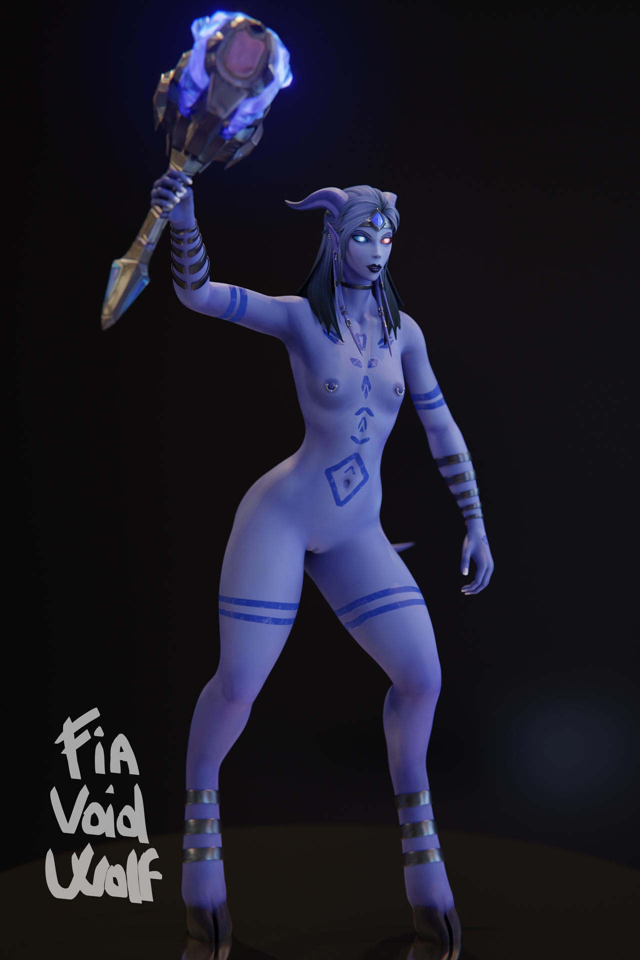 draenei, warcraft, world of warcraft, wow, female, fiavoidwolf, paint, shaman (warcraft), solo, 