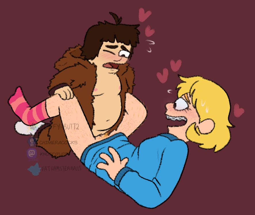 20th_century_fox 20th_century_studios braces brother_and_sister chubby chubby_male cuntboy double_molyneux_sister_sheux fox_corporation hearts_around_head incest intersex judy_tobin male moon_tobin onesie partially_clothed scissoring socks sweater the_great_north wilo_productions