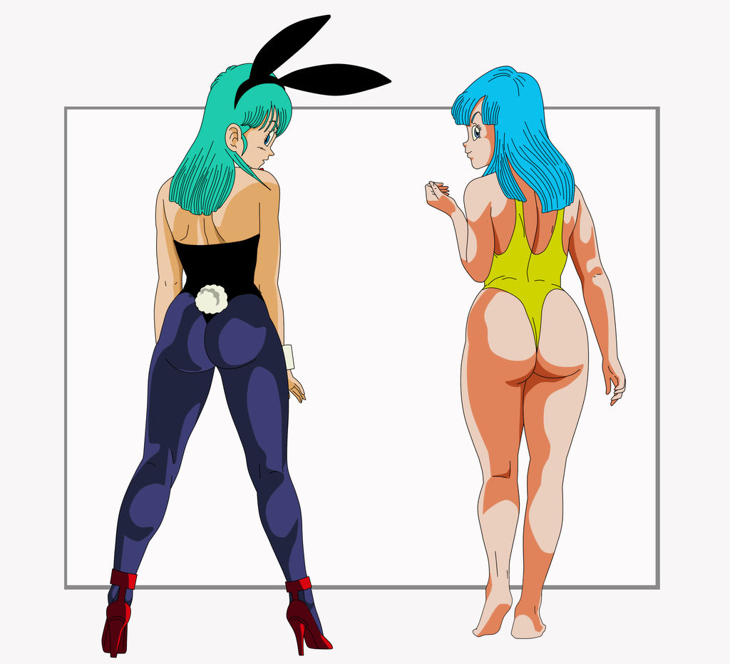 bulma, maron, dragon ball, dragon ball z, ass focus, curves, curvy, curvy h...