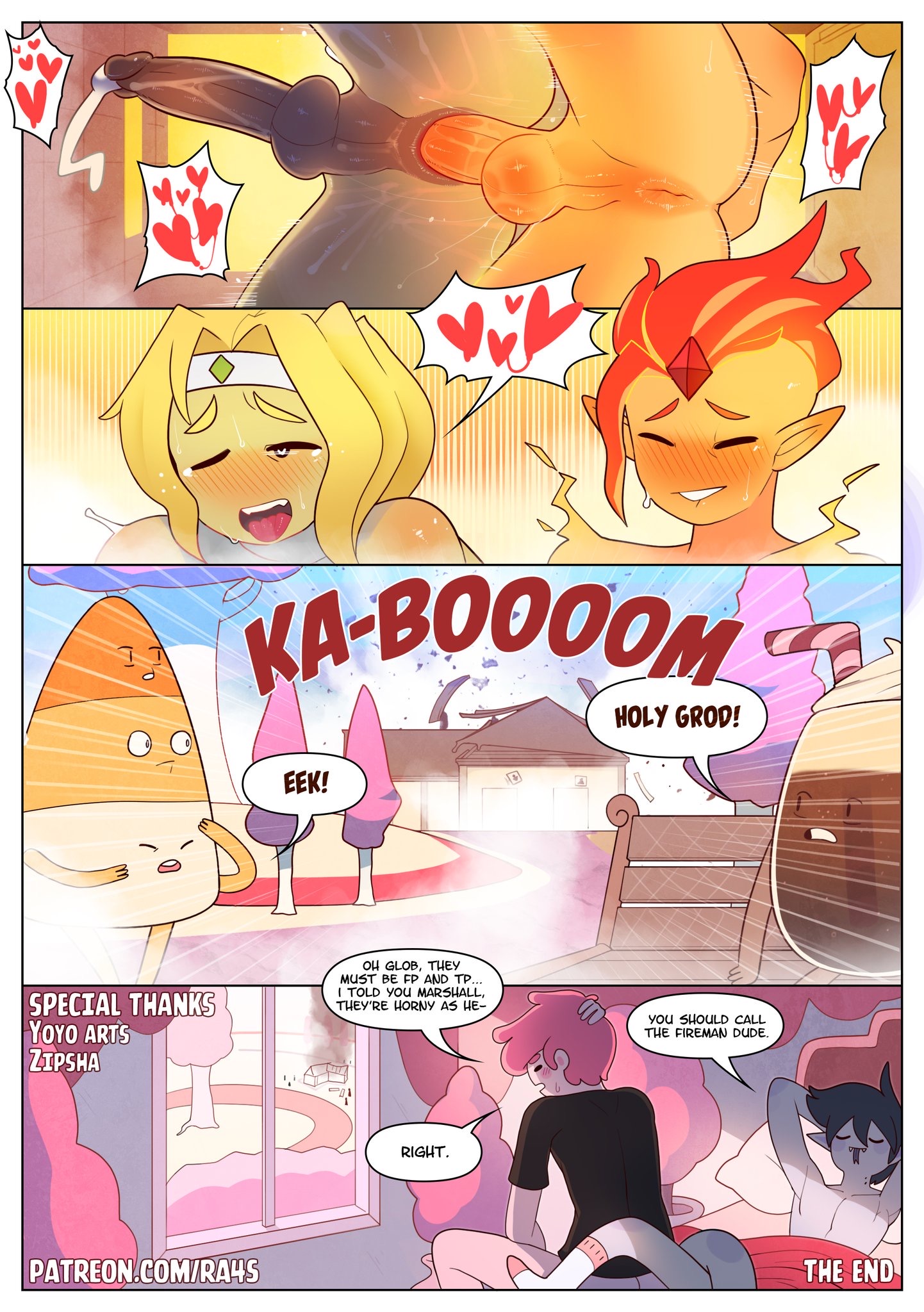 Rule34 - If it exists, there is porn of it / ra4s, flame princess, marshall  lee, prince gumball, turtle princess / 4140972