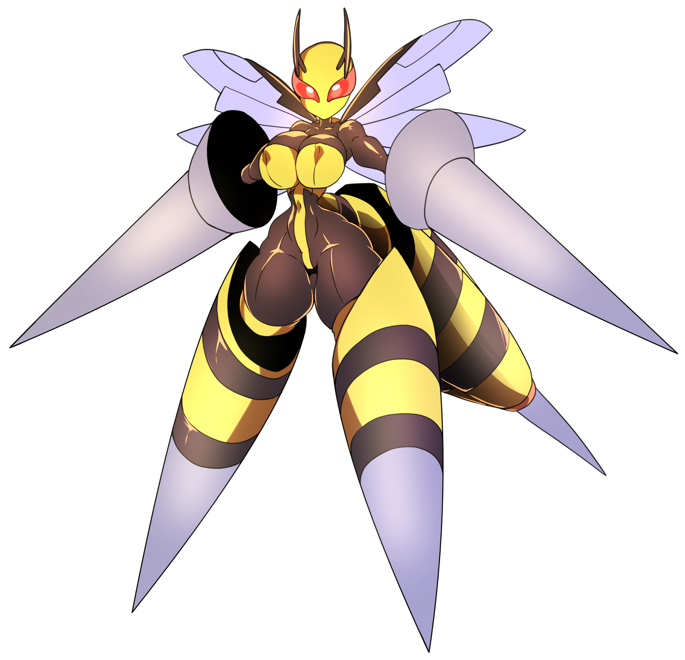 beedrill, mega beedrill, tagme, 1girls, anthro, big breasts, insect girl, l...