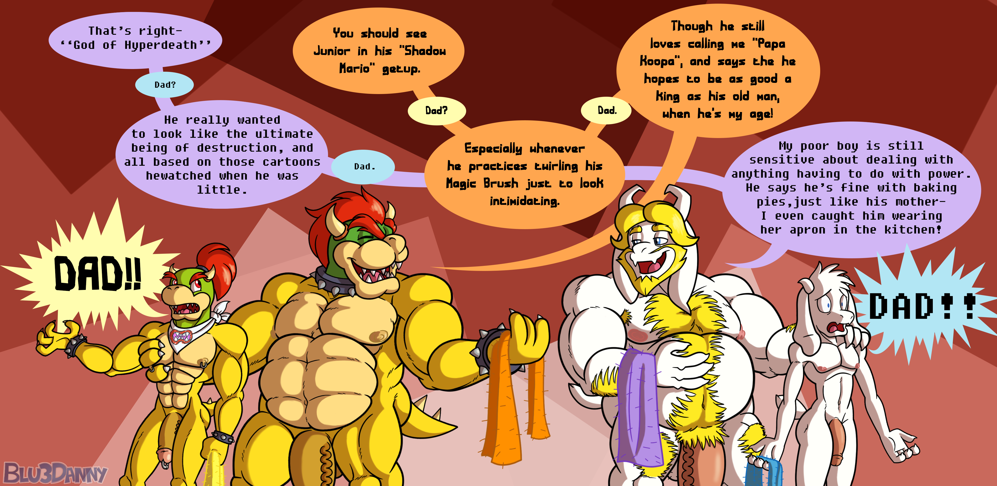 Rule34 - If it exists, there is porn of it / blu3danny, asgore dreemurr,  asriel dreemurr, bowser, bowser jr., koopa / 1963289