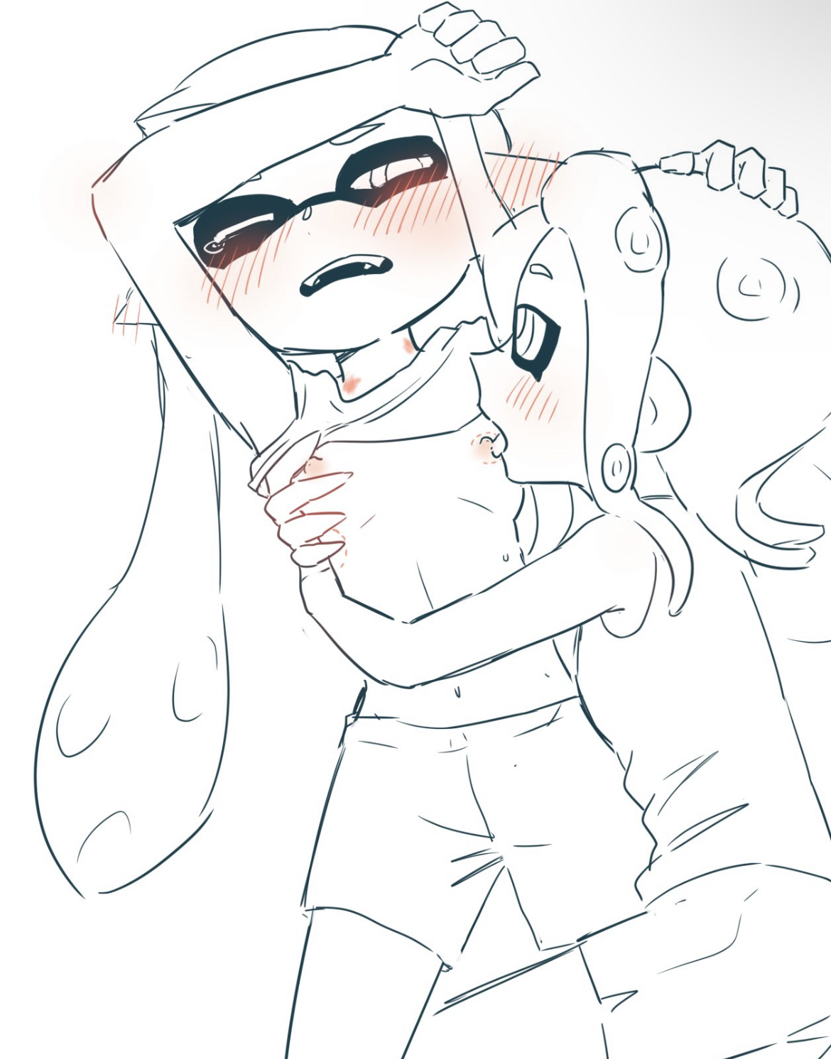 Rule34 - If it exists, there is porn of it  agent 3 (splatoon), agent 8  (splatoon), inkling girl, octoling girl  7333331