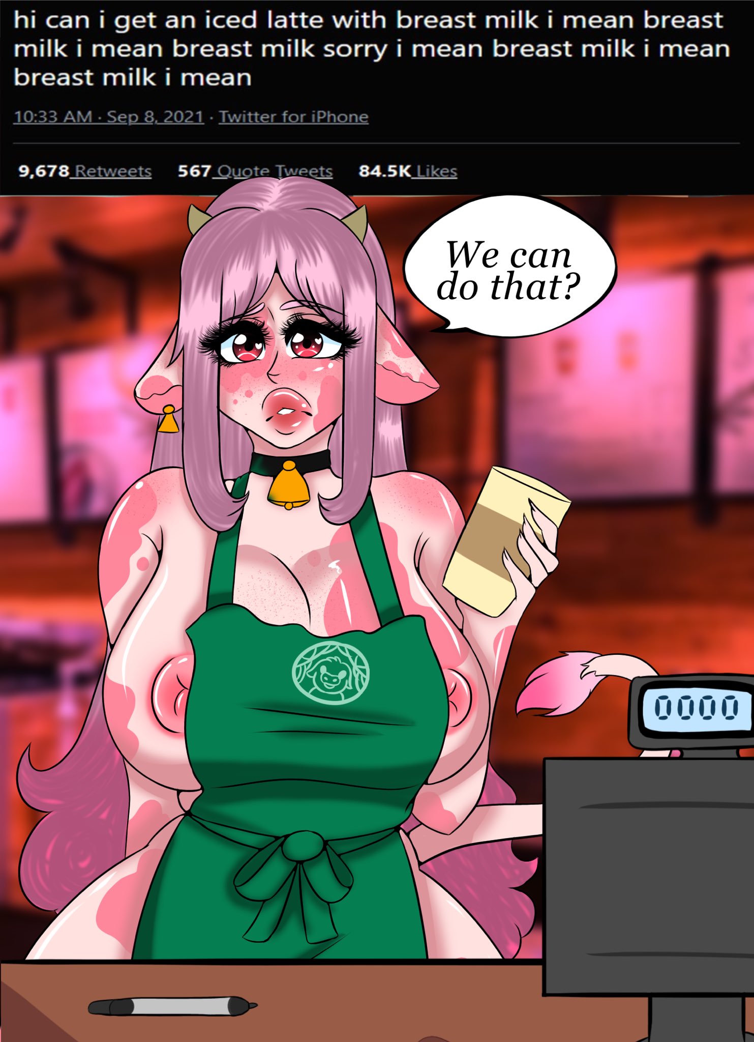 Iced latte with breast milk hentai фото 107