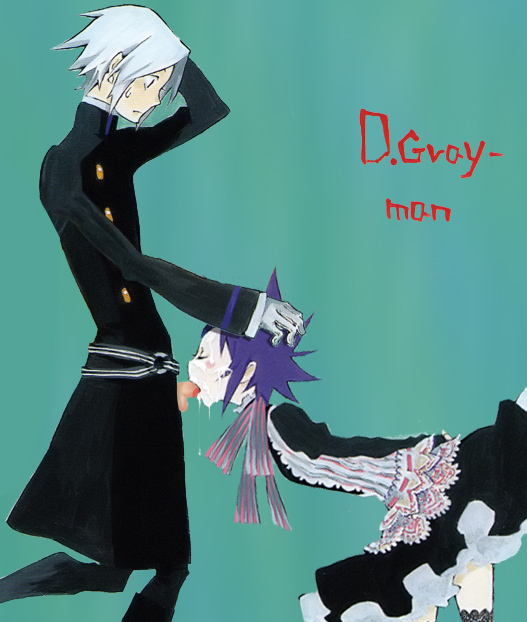 allen walker, road kamelot, d.gray-man, fellatio, oral, thighhighs, 