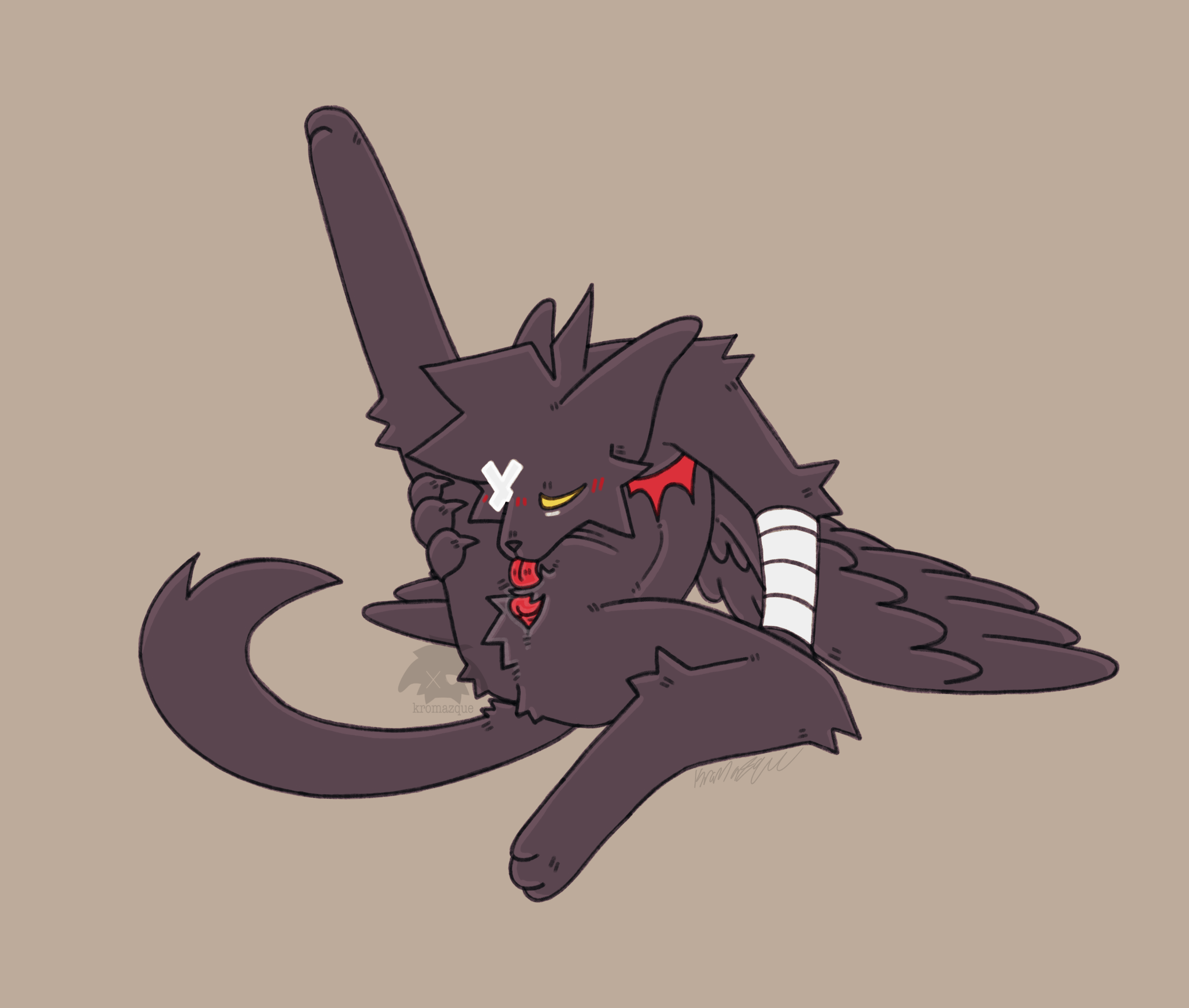 absurd res, digital media (artwork), hi res, simple background, anthro, bandage, bandaged arm, big clitoris, blush, bodily fluids, clitoris, clitoris peek, cuntboy, domestic cat, felid, feline, felis, fur, genital fluids, genitals, hair, holding leg, hybrid, intersex, licking, mammal, mastectomy scar, notquitehuman, nude, personal grooming, pussy, scar, self lick, solo, solo focus, tail, tongue, tongue out, trans (lore), vulva, wings, 