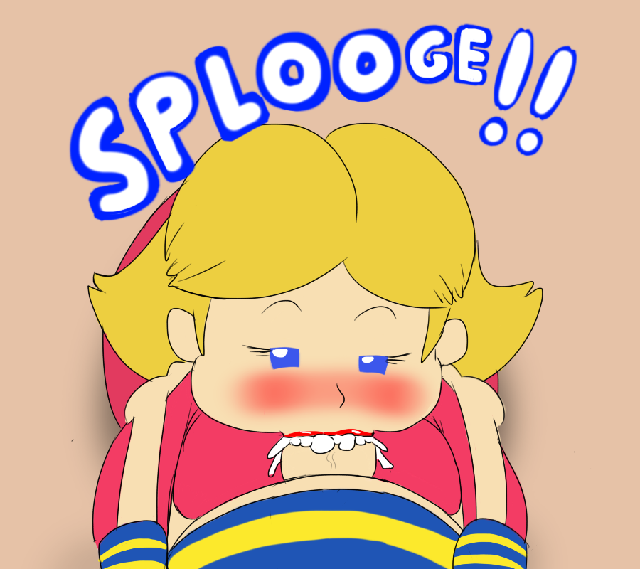ness, earthbound, mother (game), text, blonde hair, cum in mouth, forced or...
