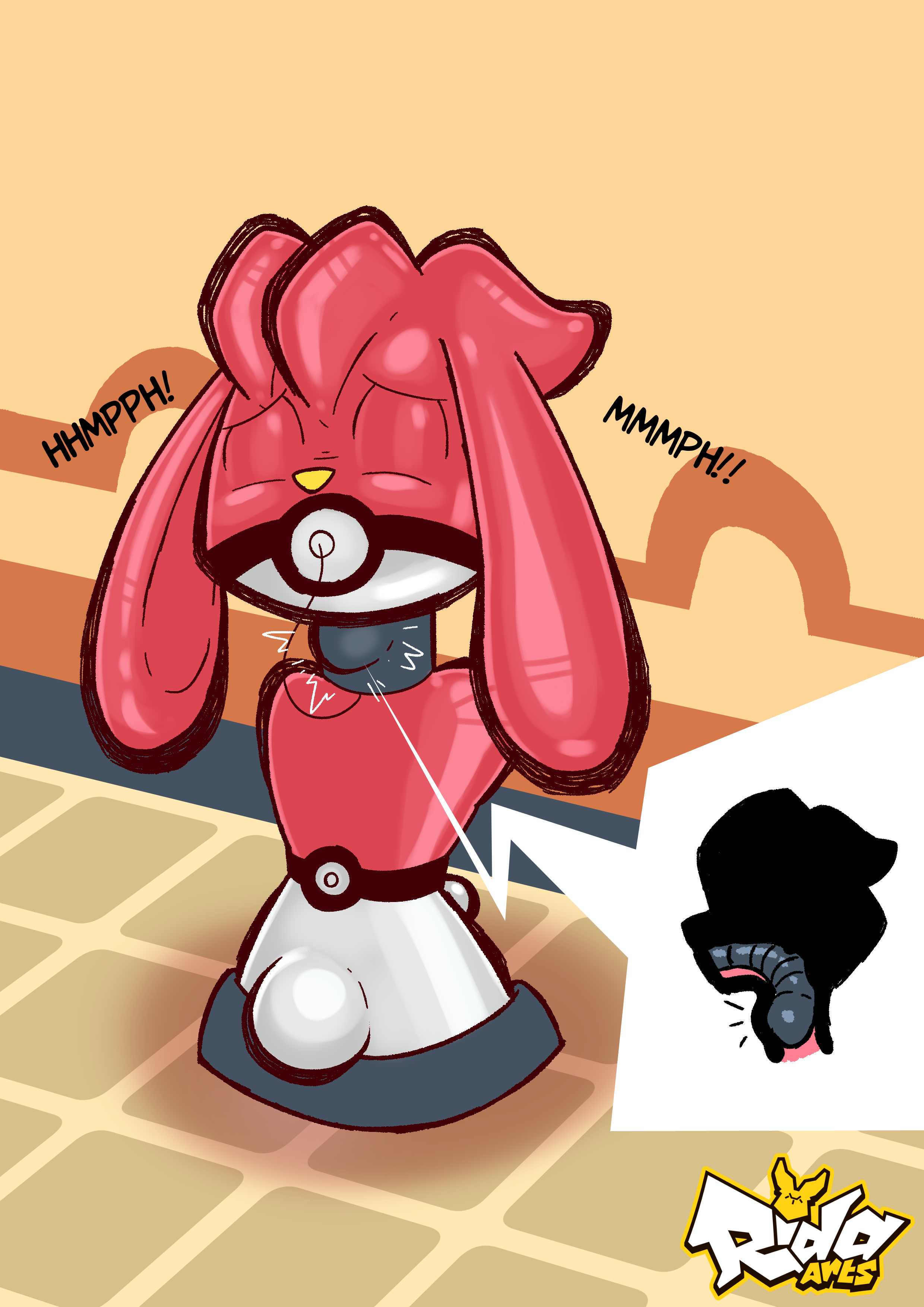 absurd_res anthro anthro_penetrated bondage bound clothing cock_gag encasement evil_rida fleshlight_gag forced_oral gag gag_mask generation_8_pokemon glistening glistening_latex gloves handwear hi_res implied_permanent latex latex_clothing latex_gloves latex_handwear latex_skinsuit male male_bondage nintendo object_in_mouth oral penetration penis pokemon pokemon_(species) public_use raboot rida_arts rubber_clothing sex skinsuit slave starfoth_(character) tight_clothing