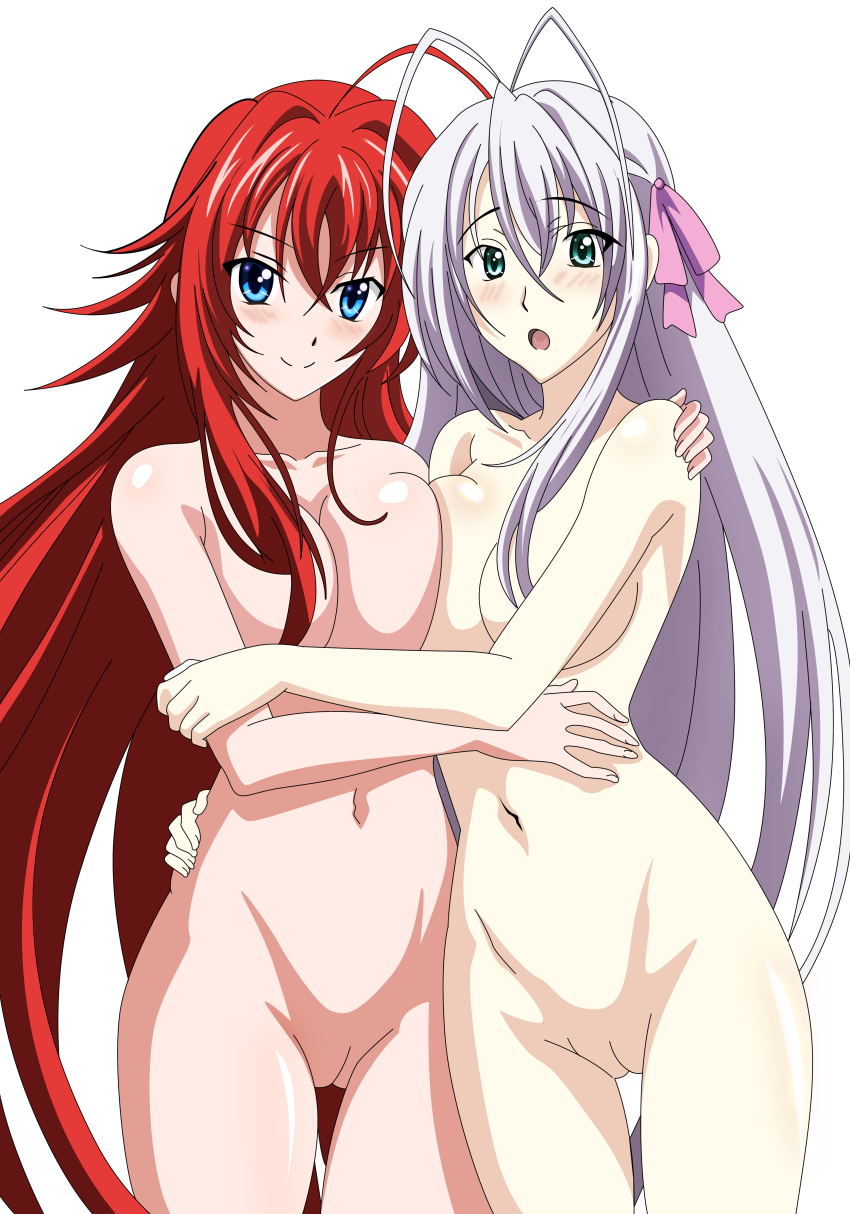 rias gremory, rossweisse, high school dxd, official art, simple background,...