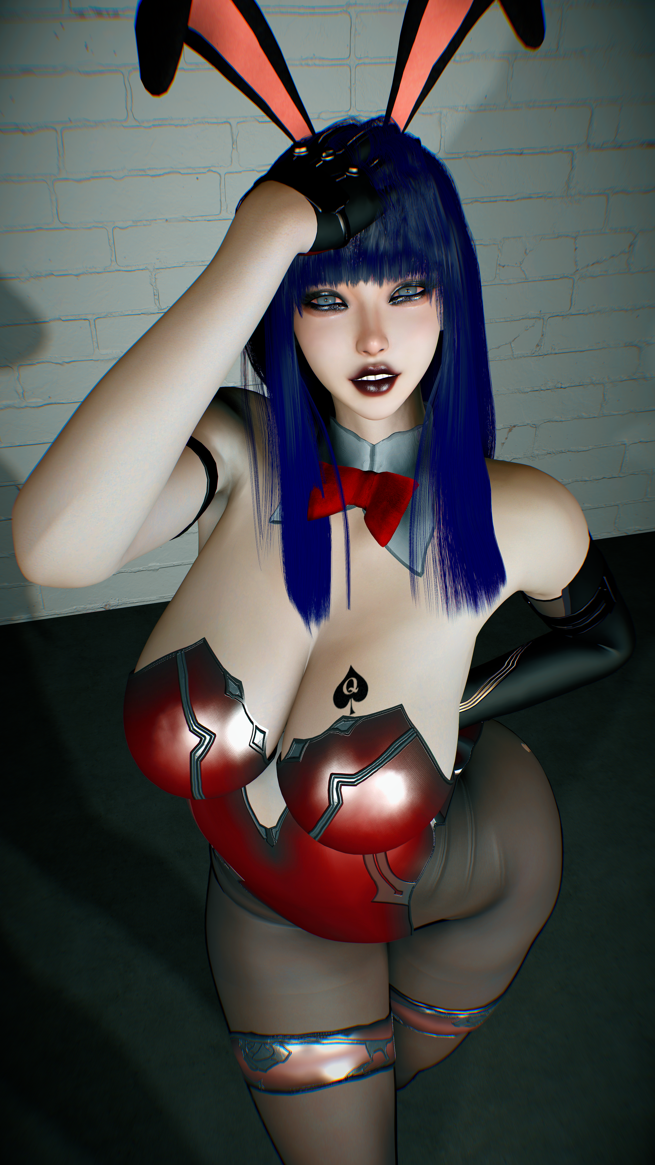 1girls 3d 4k big_breasts black_eyeshadow black_lipstick blacked bowtie breasts breasts_bigger_than_head bunny_ears bunnysuit chromatic_aberration crashbanditkut eyelashes eyeliner eyeshadow female female_focus gloves hair hi_res high_resolution highres hyuuga_hinata light-skinned_female light_skin lips lipstick looking_at_viewer makeup medium_hair naruto naruto_(series) naruto_shippuden pantyhose purple_hair qos qos_tattoo queen_of_spades queen_of_spades_symbol queen_of_spades_tattoo solo spade_tattoo straps thick viewed_from_above virt-a-mate virtamate white_eyes