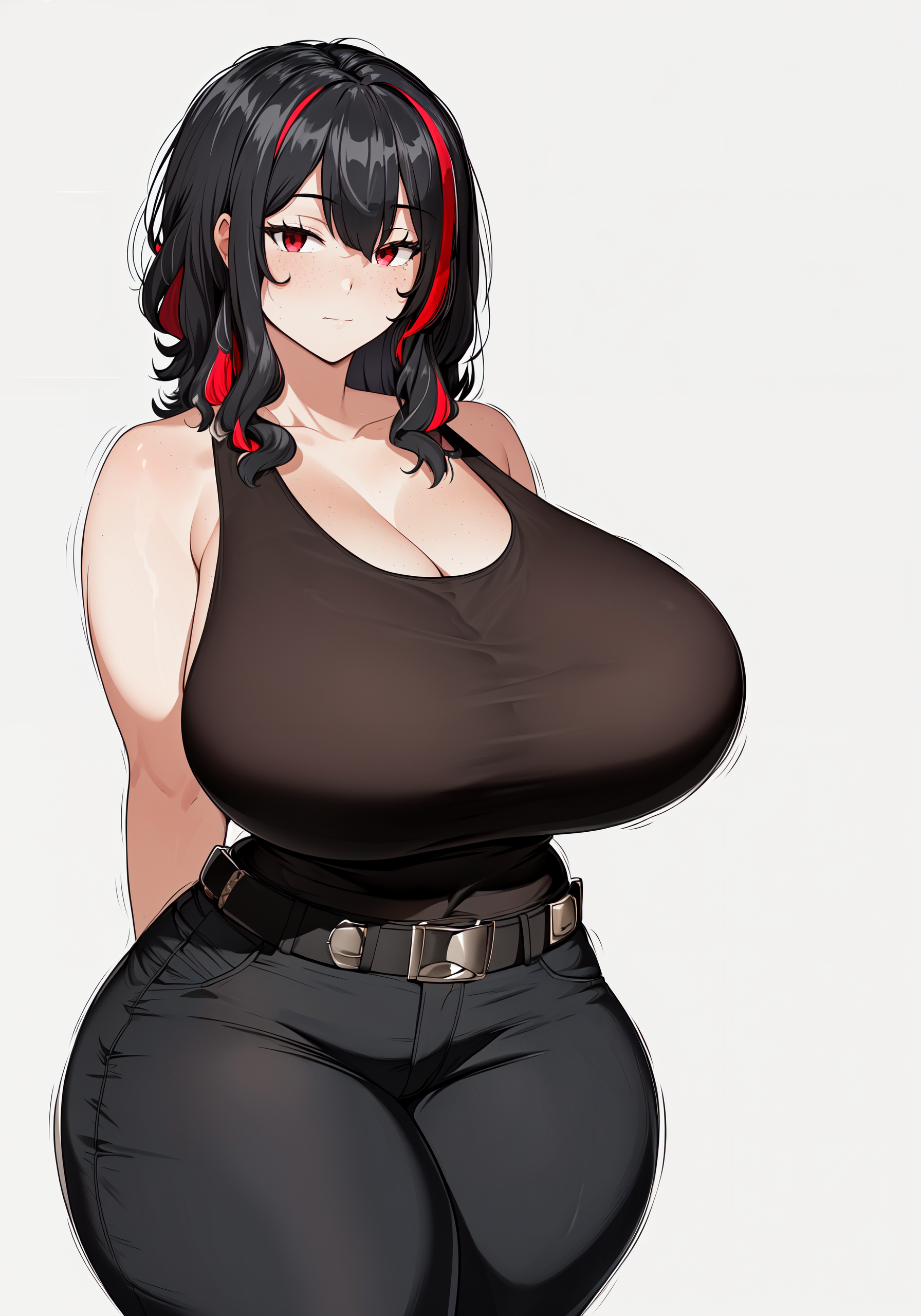 high resolution, 1girls, ai generated, black hair, curvaceous, curvy body, curvy female, curvy figure, female focus, female only, mature female, older female, red eyes, seductive eyes, stable diffusion, voluptuous, voluptuous female, 