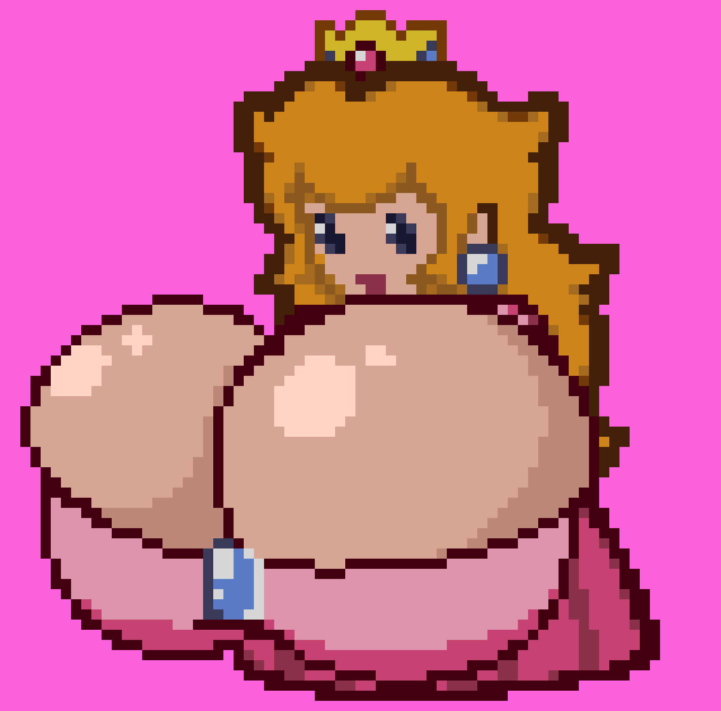 bolt_on_tits breast_bigger_than_body breasts breasts_bigger_than_head enormous_breasts female giant_breasts huge_breasts hyper hyper_breasts mario_(series) massive_breasts nintendo nintendo_64 overflow overflowing_breasts paper_mario paper_peach princess_peach resized sprite sprite_edit super_mario_bros. upscaled voctopie
