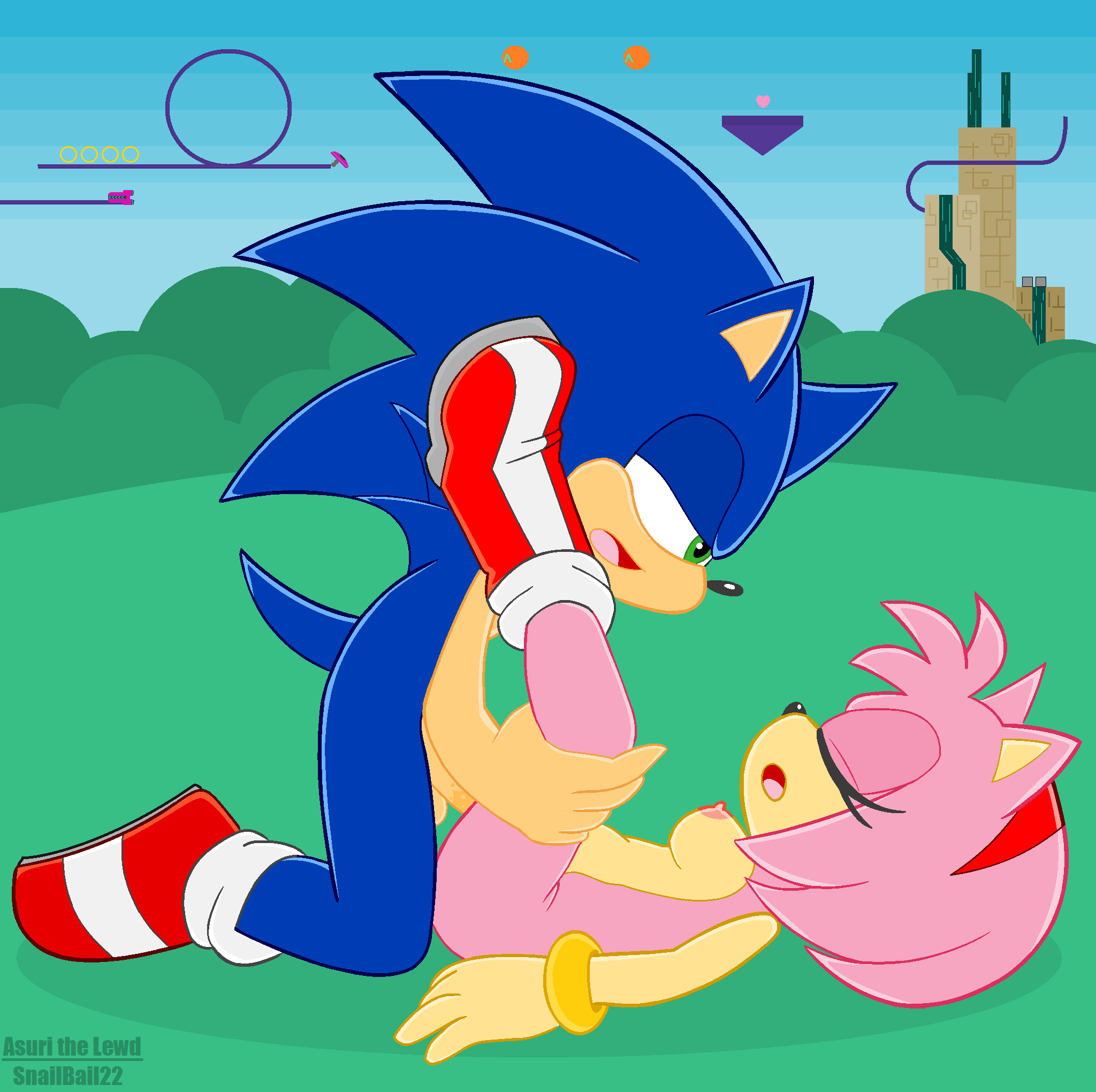 Sonic and amy pron