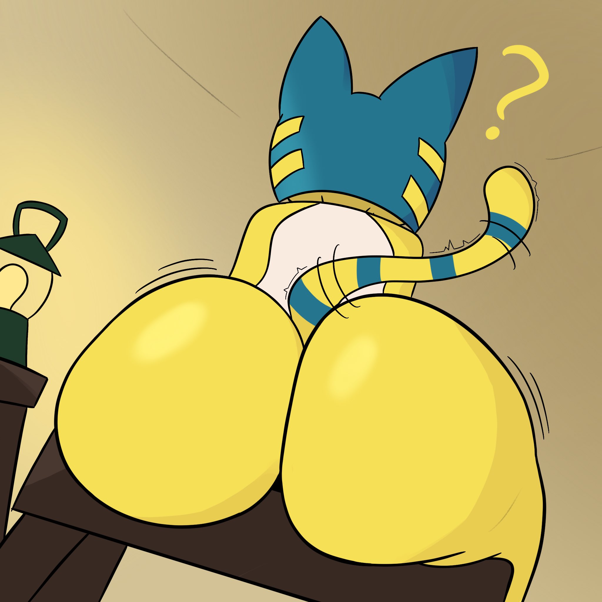 nintendo, 1girls, 25circle, animal ears, anthro, ass, bubble butt, cat ears...
