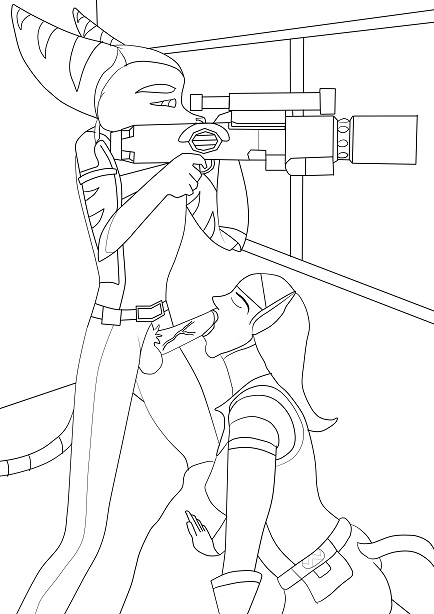 ratchet, ratchet and clank, animated, anthro, duo, female, humanoid, male, short playtime, video games, 