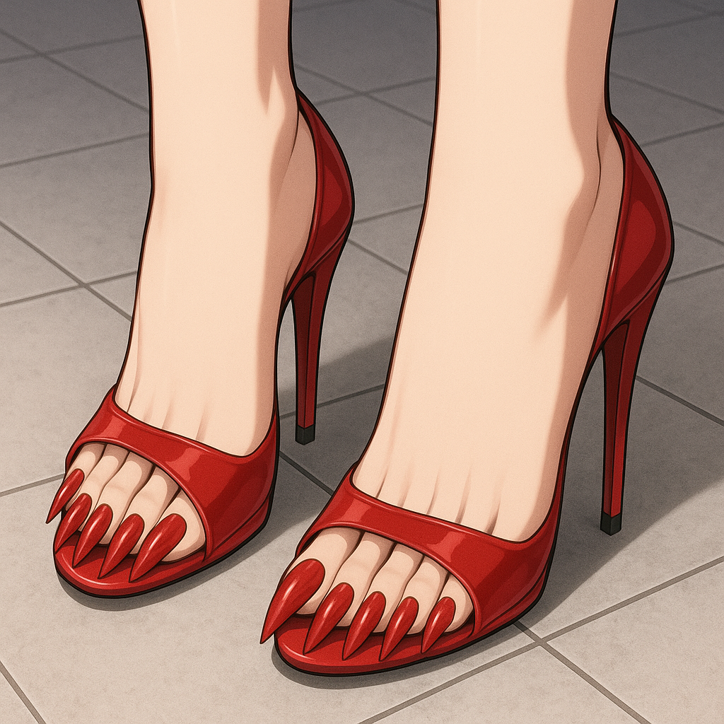 tagme, ai generated, high heels, sharp toenails, 