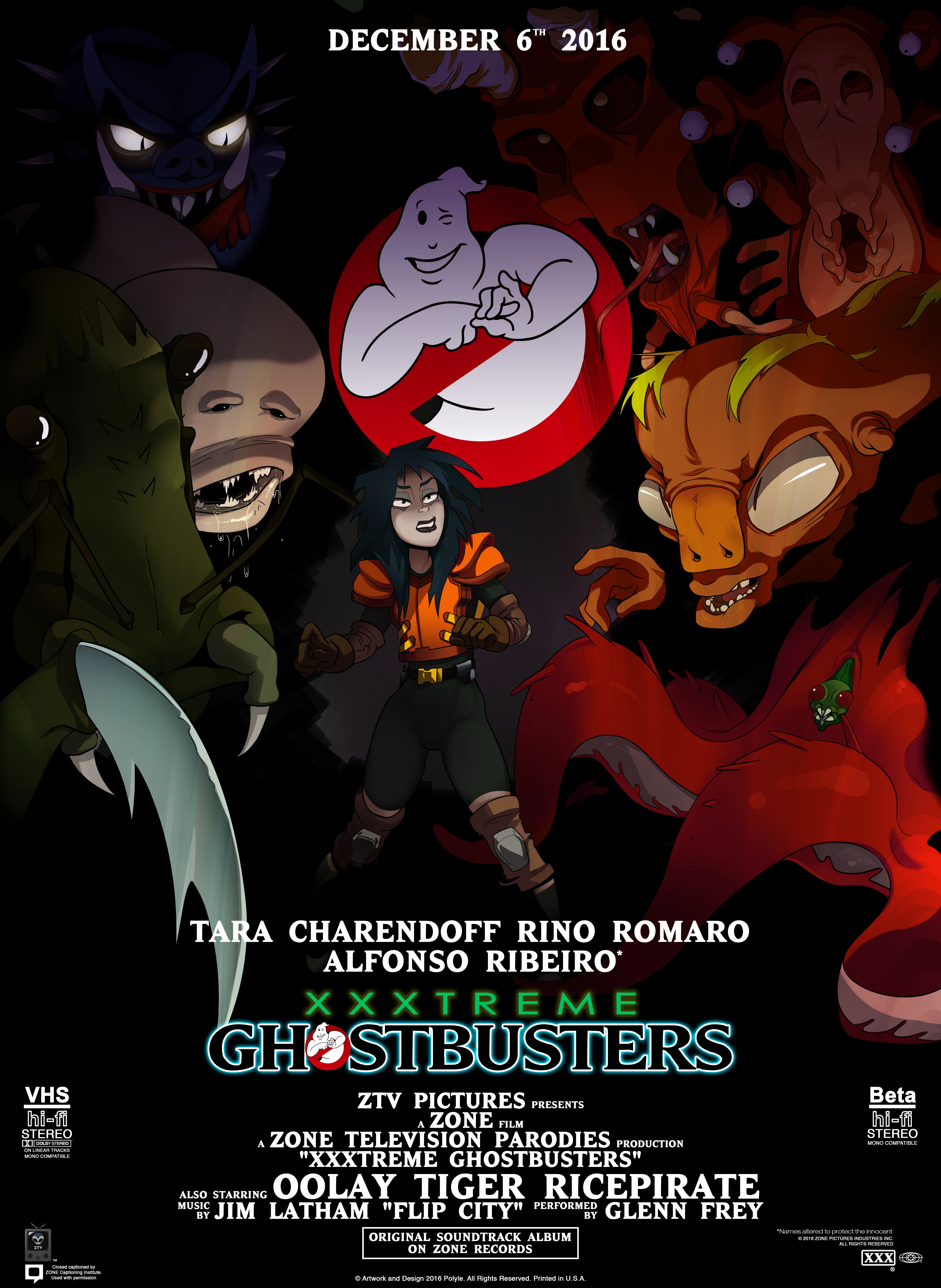 1boy 1girls 6+boys animal anthro belt black_gloves black_hair boots brown_footwear brown_gloves brown_jacket claws clothing cohila cropped_jacket crossover demon dry_spell_spirit english_language english_text extreme_ghostbusters fangs fear_materialization female ghost ghostbusters gloves group holding holding_weapon imminent_gangbang imminent_sex jacket kahlil kylie_griffin long_hair long_tongue male mammal messenger_of_kahlil monster movie_poster open_clothes open_jacket open_mouth orange_jacket pants polyle poster red_jacket saliva sharp_teeth smile teeth text tongue tongue_out weapon zone