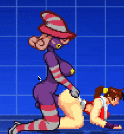 1futa 1girls all_fours animated ass big_ass bottomless breasts clothed clothes crossover cum cum_inside dickgirl doggy_style duo erection fatal_fury female from_behind futa_on_female futanari ghost ghost_girl human humanoid_penis intersex king_of_fighters kneeling light-skinned_female light_skin m.u.g.e.n mai_shiranui mario_(series) mugenfutacharsmaker nintendo nude paper_mario paper_mario:_the_thousand-year_door penis pixel_animation pixel_art purple_skin sex snk vivian_(paper_mario)