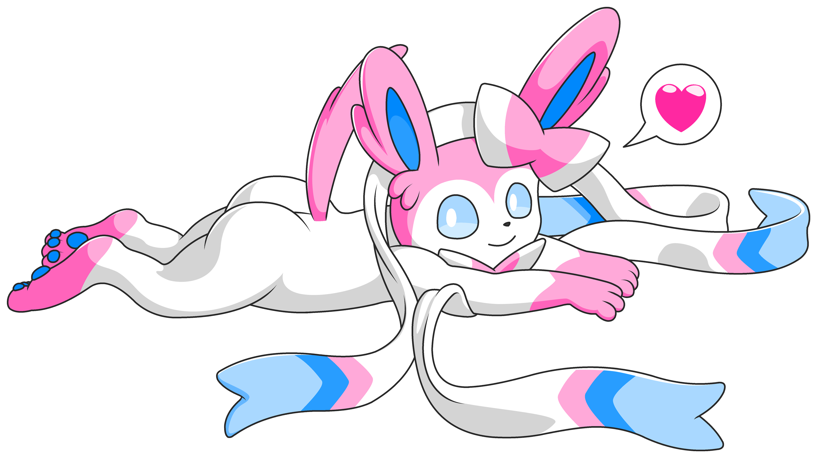 eeveelution, sylveon, nintendo, 1boy, looking at viewer, male, male only, m...